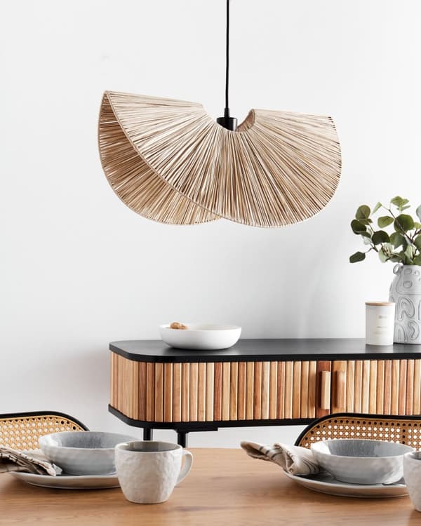 Riippuvalaisin luonnonväri 60 x 168 cm paperi rauta käsintehty avonainen hajavalo boho