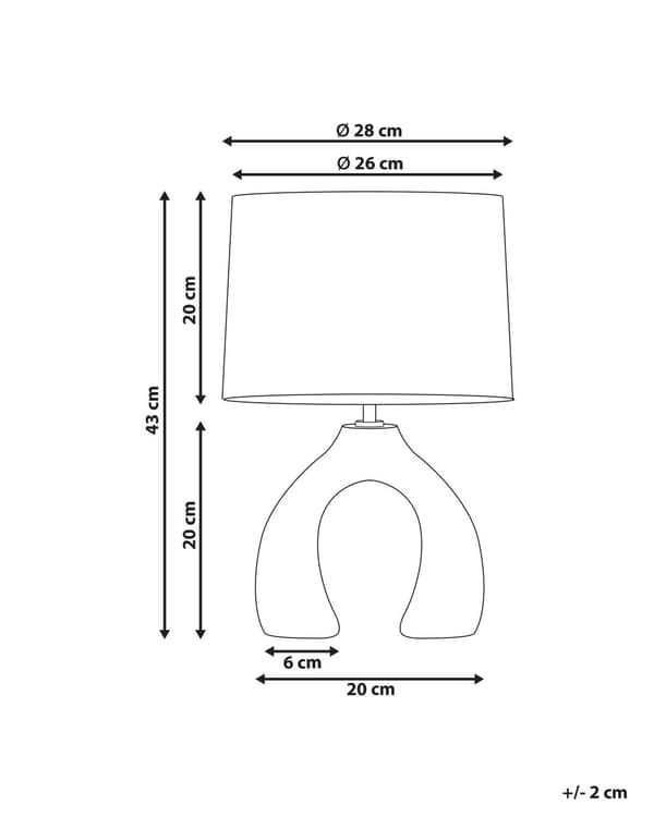 Pöytävalaisin keltainen 43 cm keraaminen polypuuvilla sylinterivarjostin käsintehty moderni
