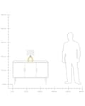 Pikkukuva 9 / 9: Pöytävalaisin keltainen 43 cm keraaminen polypuuvilla sylinterivarjostin käsintehty moderni