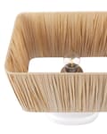 Pikkukuva 5 / 9: Pöytävalaisin valkoinen 42 cm keraaminen paperi sylinterivarjostin käsintehty boho moderni
