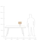 Pikkukuva 9 / 9: Pöytävalaisin valkoinen 42 cm keraaminen paperi sylinterivarjostin käsintehty boho moderni
