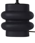 Miniatyrbilde 7 av 9: Bordlampe Svart og naturkeramisk papirmasse med rektangulær skjerm Minimalistisk design