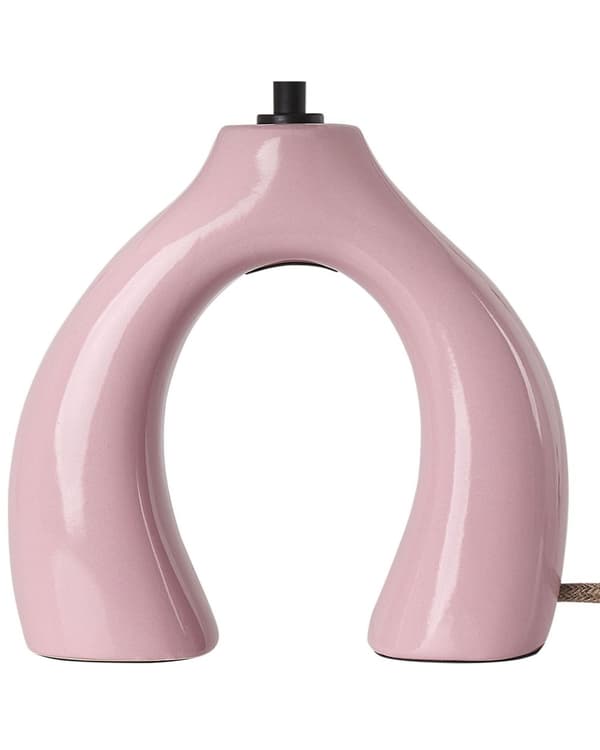 Bordlampe Oransje Keramikk Lampeskjerm i lin Minimalistisk design Belysning Dekorativ Nattlampe