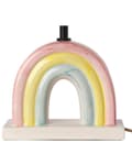 Miniatyrbilde 7 av 9: Bordlampe Flerfarget keramisk trommelformet skjerm i polyesterbomull Halvrund regnbuesokkel Minimalistisk design