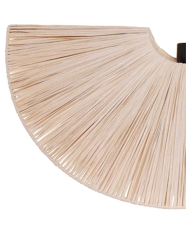 Pendel Lampe Naturpapir Tekstureret Skærm Japandi Naturlig Stil Jute Ledning