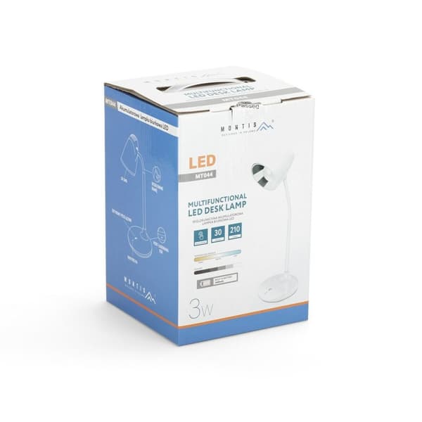 Skrivebordslampe Montis MT044 Hvid Sort Ja Varm hvid ABS 21 lm 3 W 14,5 x 44 x 14,5 cm
