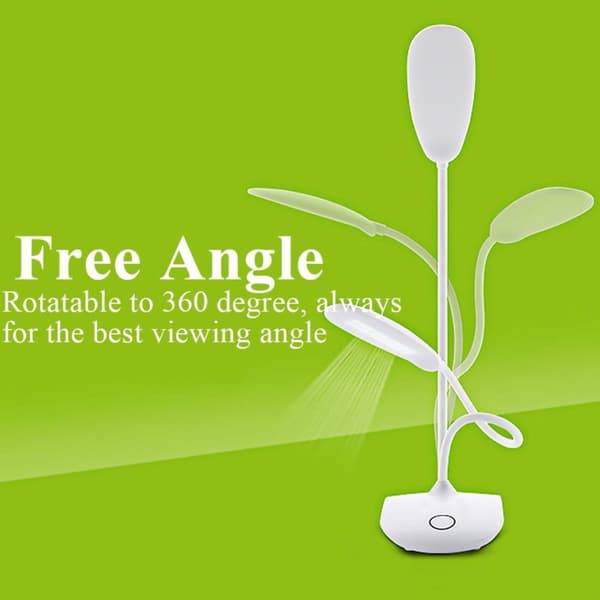 INF LED bordlampe, lysstyrke i 3 niveauer, følsom kontrol, øjenpleje