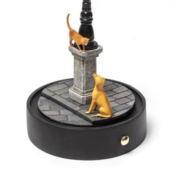 MY LITTLE EVENING-Dome bordslampa med golvlampa, hund och katt H23cm mörkgrå Seletti Ø 11,2cm / H 23cm / sladd
