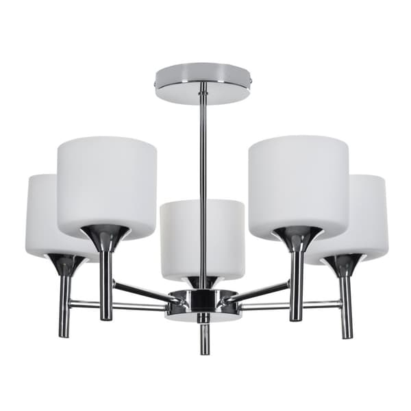 Klassisk taklampa med taklampa Activejet MIRA Chrome 5xE27 för vardagsrum
