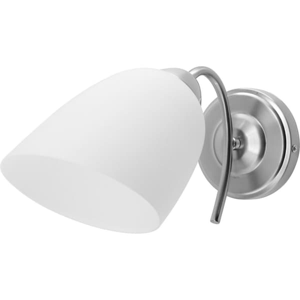 Vägglykta Activejet NIKITA 1P Nikiel Vit ickel Metall Glas 60 W 220-240 V 26 x 12 x 12,5 cm 30 x 12 x 15 cm (1 Delar)