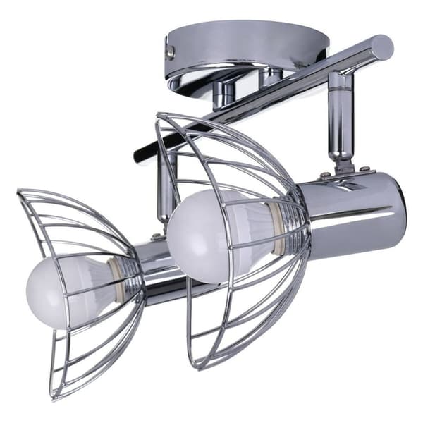 Kattolamppu Activejet AJE-GIZEL 2P Hopeinen Metalli 40 W