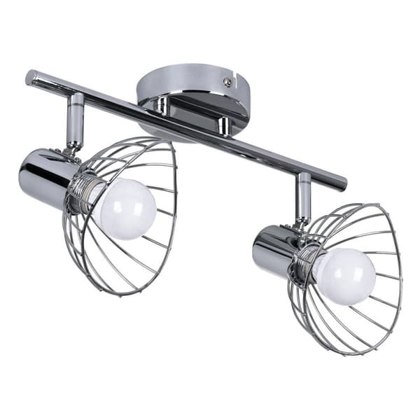 Kattolamppu Activejet AJE-GIZEL 2P Hopeinen Metalli 40 W