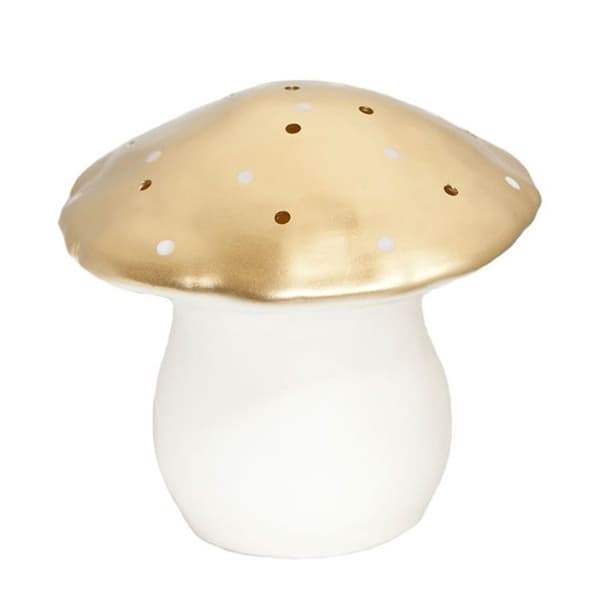 SVAMP - Bordslampa / LED nattlampa Stor Svamp Guld H30cm