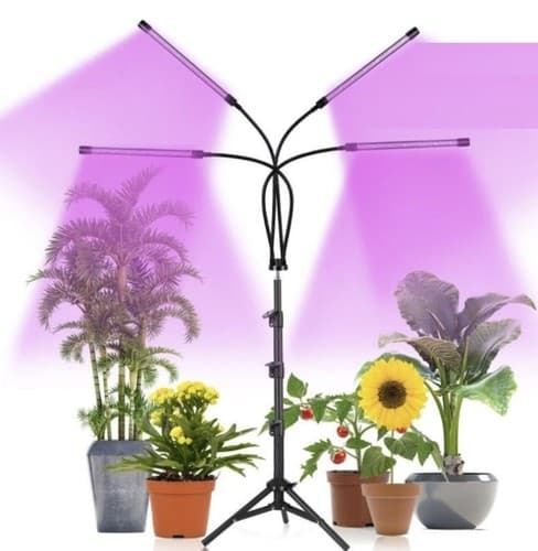 Kasvilamppu Jalustalla / Kasvivalaisin - 4 LED-paneelia
