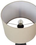Miniatyrbilde 5 av 9: Bordlampe Svart Keramikk 30 x 30 x 51 cm Kjegleformet skjerm i beige Moderne design Belysning Stue Soverom Nattlampe