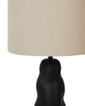 Miniatyrbilde 6 av 9: Bordlampe Svart Keramikk 30 x 30 x 51 cm Kjegleformet skjerm i beige Moderne design Belysning Stue Soverom Nattlampe