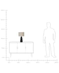 Miniatyrbilde 9 av 9: Bordlampe Svart Keramikk 30 x 30 x 51 cm Kjegleformet skjerm i beige Moderne design Belysning Stue Soverom Nattlampe