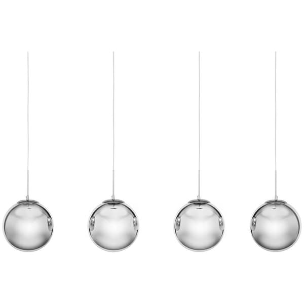 Uniprodo Pendellampa - 4 ljuskällor - Rökglas