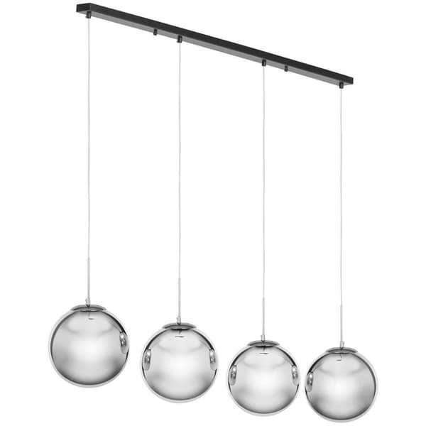 Uniprodo Pendellampa - 4 ljuskällor - Rökglas