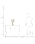 Miniatyrbillede 9 af 9: Bordlampe Beige Keramik H 51 cm Moderne Natbordslampe med Cylinder Lampeskærm Lampefod Sengelampe Bord Lampe til Natbord