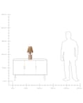 Miniatyrbillede 10 af 10: Bordlampe Taupe Papirreb H 51 cm Moderne Natbordslampe med Kegleformet Lampeskærm Lampefod Sengelampe Bord Lampe til Natbord