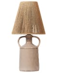 Miniatyrbillede 1 af 10: Bordlampe Taupe Papirreb H 51 cm Moderne Natbordslampe med Kegleformet Lampeskærm Lampefod Sengelampe Bord Lampe til Natbord