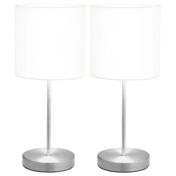 Bordslampor 2 st touch-knapp vit E14