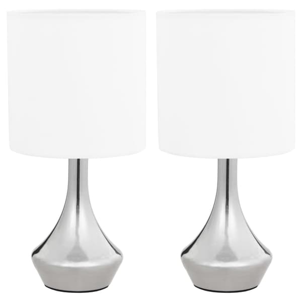 bordlamper 2 stk. touch-knap E14 hvid