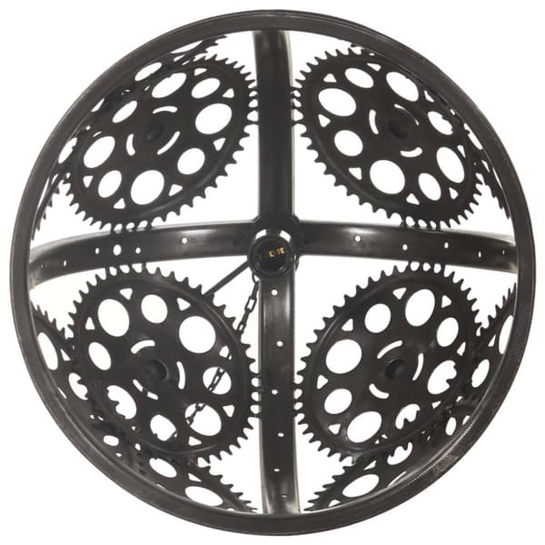industriel loftlampe med kæde og hjul 45 cm E27