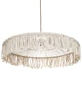 Miniatyrbilde 5 av 8: Anheng Tassel Lampe Hvit Papir Tau Håndvevde Frynser Bohemian Stil Lys
