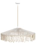 Miniatyrbilde 1 av 8: Anheng Tassel Lampe Hvit Papir Tau Håndvevde Frynser Bohemian Stil Lys