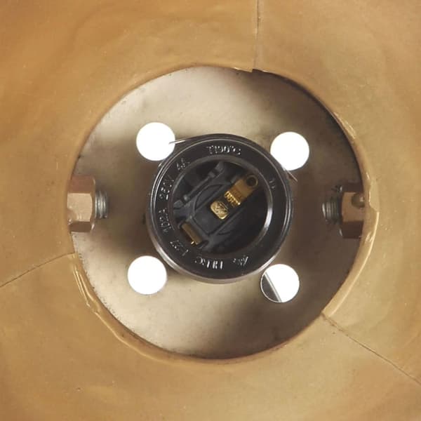 Industriell vägglampa mässing 45x25 cm E27
