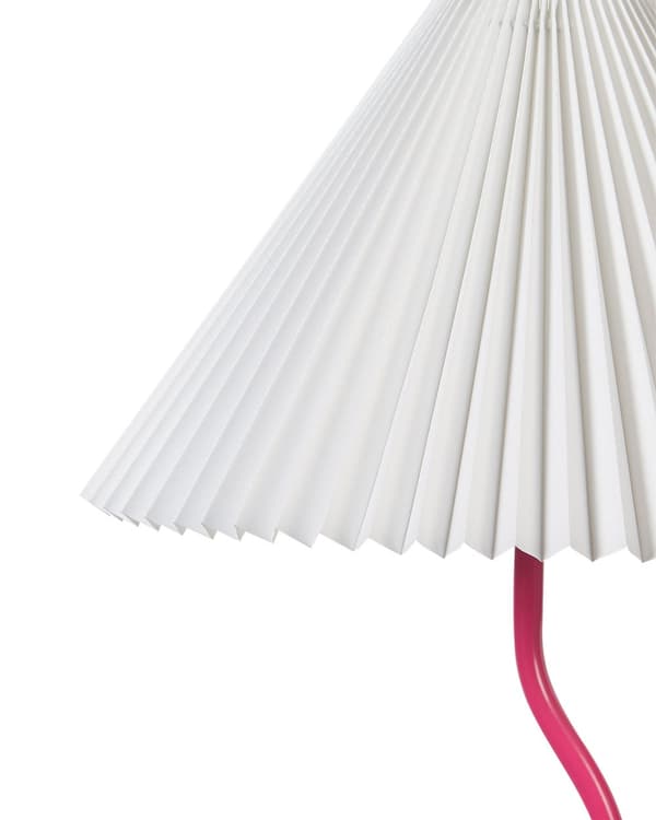 Gulvlampe pink/hvid metal syntetisk skærm vintage retro stil