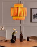 Miniatyrbillede 2 af 8: Pendellampe naturfarve palmeblad naturlig boho-stil
