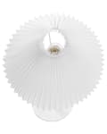 Miniatyrbillede 5 af 9: Bordlampe hvid 48 cm jern plast krympet kegle lampeskærm håndlavet moderne