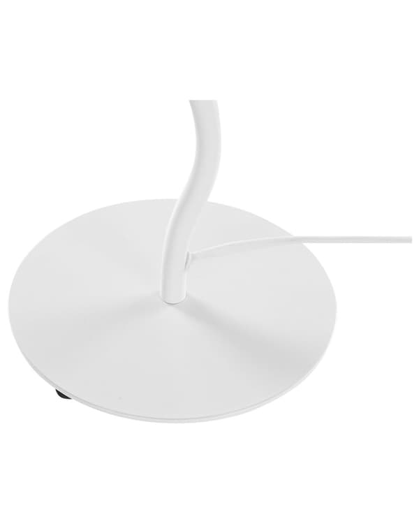 Bordlampe hvid 48 cm jern plast krympet kegle lampeskærm håndlavet moderne