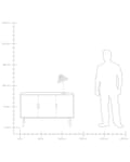 Miniatyrbillede 9 af 9: Bordlampe hvid 48 cm jern plast krympet kegle lampeskærm håndlavet moderne