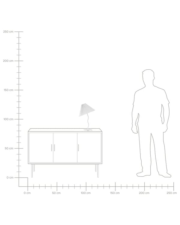 Bordlampe hvid 48 cm jern plast krympet kegle lampeskærm håndlavet moderne