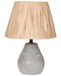 Miniatyrbillede 5 af 10: Bordlampe Grå Keramik H 31 cm sæt af 2 Moderne Natbordslamper med Papir Lampeskærm Sengelampe Bord Lampe til Natbord
