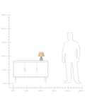 Miniatyrbillede 10 af 10: Bordlampe Grå Keramik H 31 cm sæt af 2 Moderne Natbordslamper med Papir Lampeskærm Sengelampe Bord Lampe til Natbord