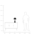 Miniatyrbilde 9 av 9: Bordlampe Svart bomullsskjerm Mangotresokkel Metallramme Enkelt lys Moderne design Hjemmetilbehør Stue