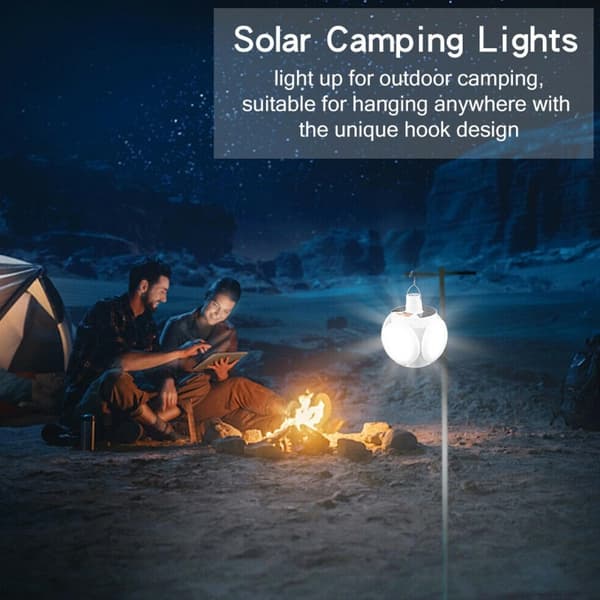 Solar Camping Lanterna Lampa Tält Uppladdningsbar Fjärrkontroll