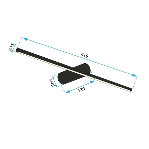 LED-kylpyhuoneen seinävalaisin 40 cm App1341-W musta