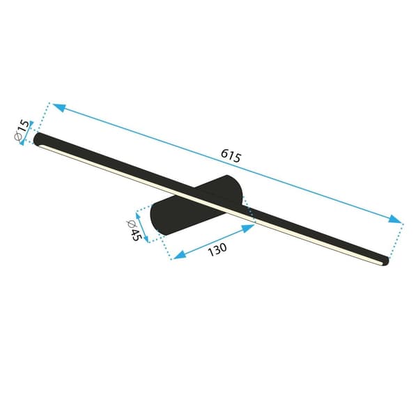 LED-badrumsvägglampa 60 cm app1345-W guld