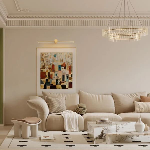 LED badeværelsesvæglampe 80 cm APP1346-W guld