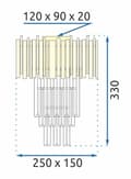 Miniatyrbillede 11 af 11: Crystal Lamp Wall Lamp 312357 Guld