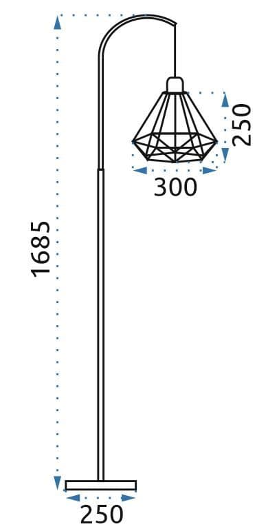 Gulvlampe APP538-1F sort