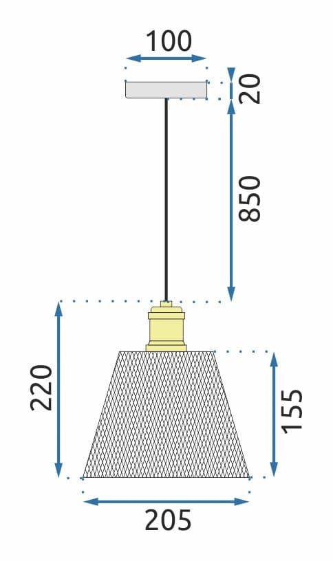 APP946-1CP Sæt krom loftlampe