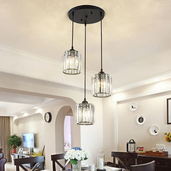 Loftslampe Crystal App513-3CPR Sort