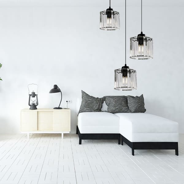 Loftslampe Crystal App513-3CPR Sort